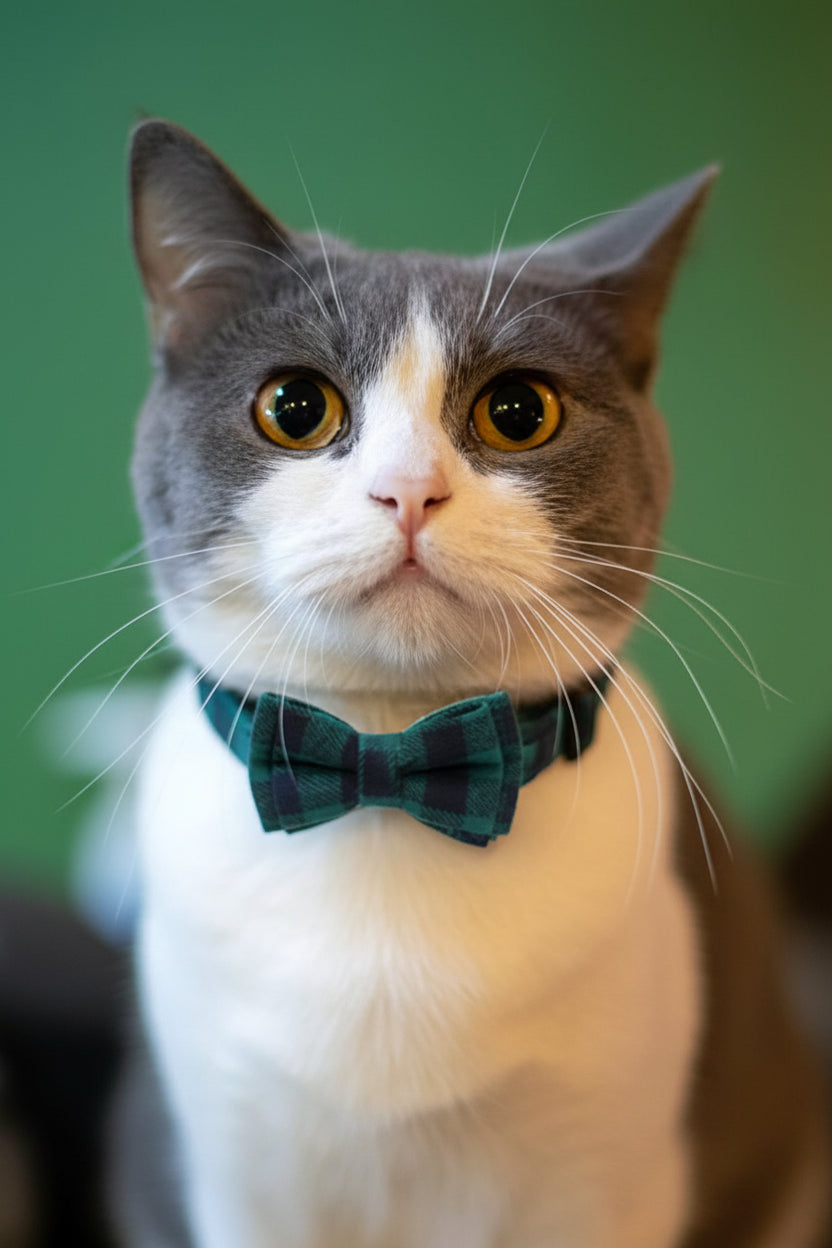 The Kensington Plaid Bow Tie Collar